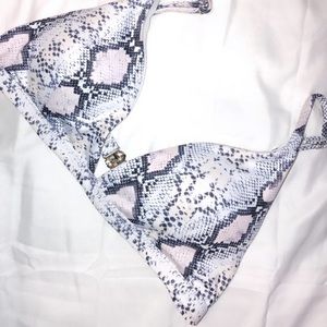 Amazing Lace Snakeskin Bikini Top